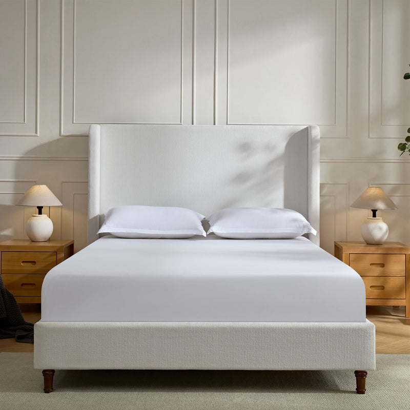 Harper - Tall Headboard Upholstered Bed / High Headboard / Elegant Simplicity / No Box Spring Needed