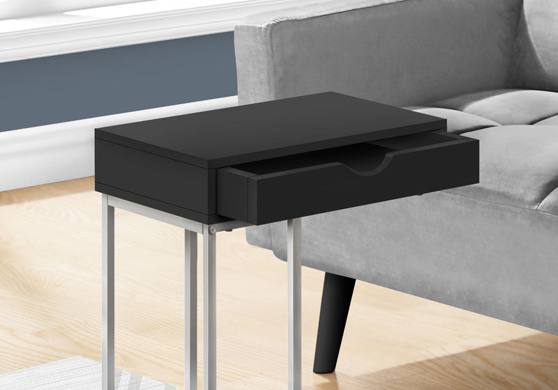 Accent Table, C - Shaped Contemporary & Modern - Black