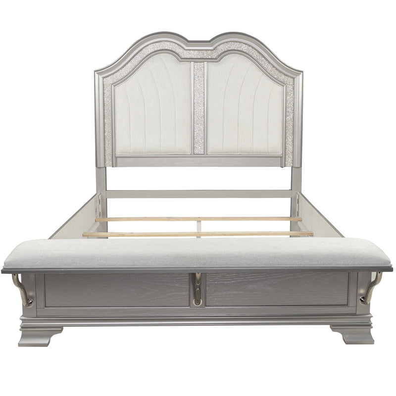 3 Piece Bedroom Set With Elegant Bed, 2 Nightstands