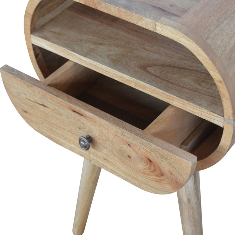 Circular Open Bedside Nightstand