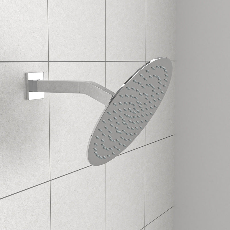 Elegant 6" Shower Arm With Flange, Stainless Steel Construction For Rain Shower Heads - Chrome