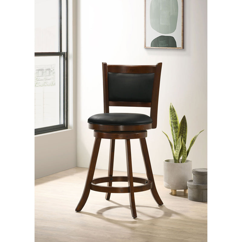 Swivel Stool With Swivel Base (Set of 2) - Black / Brown