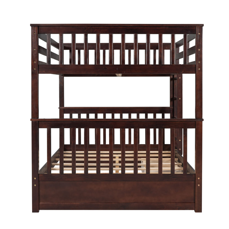 Bunk Bed With Ladders And 2 Storage Drawers