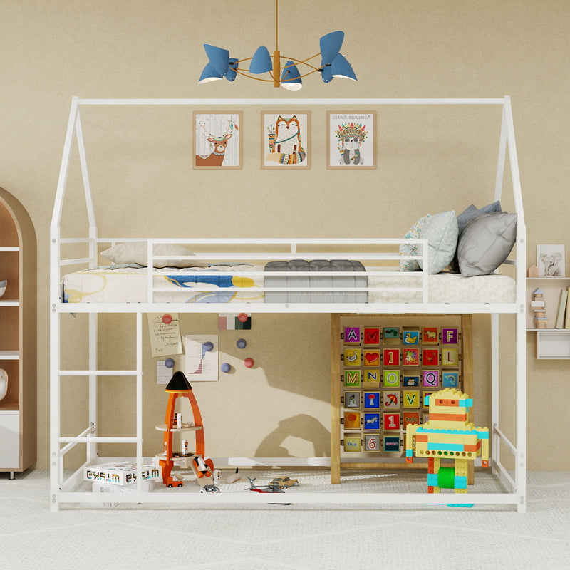 Bunk Bed With Safety Guardrails, No Box Spring Needed