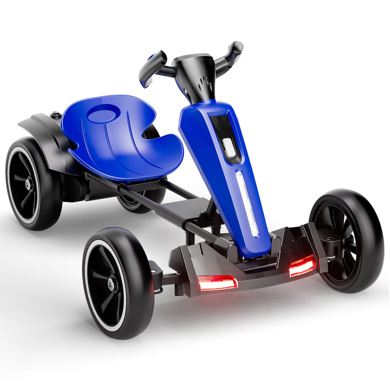 Electric Kids Pedal Go Kart With Adjustable Seat, Foldable Design