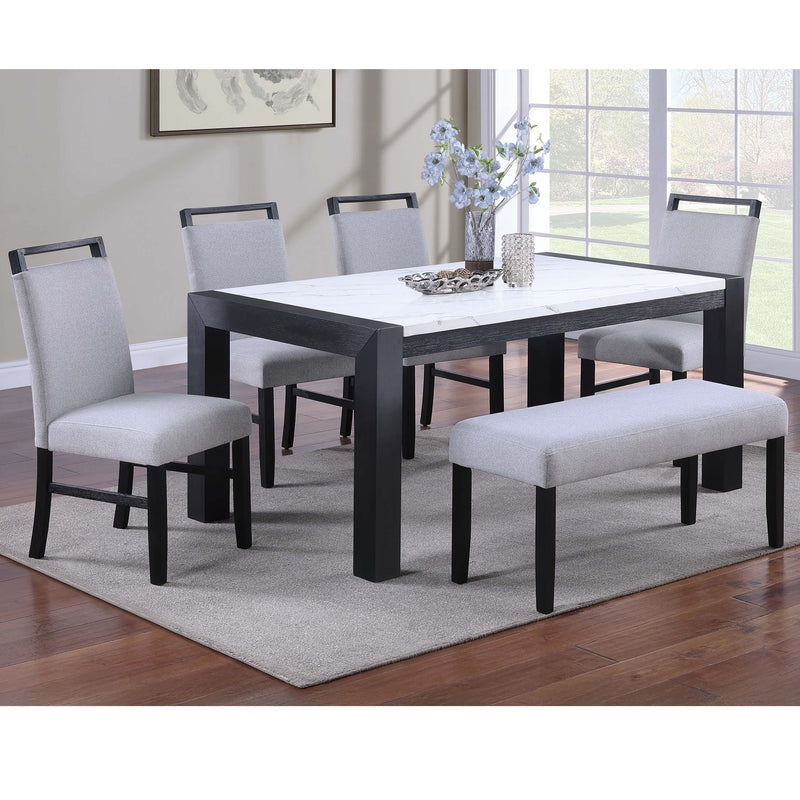 Dining Table - Charcoal / White / Charcoal