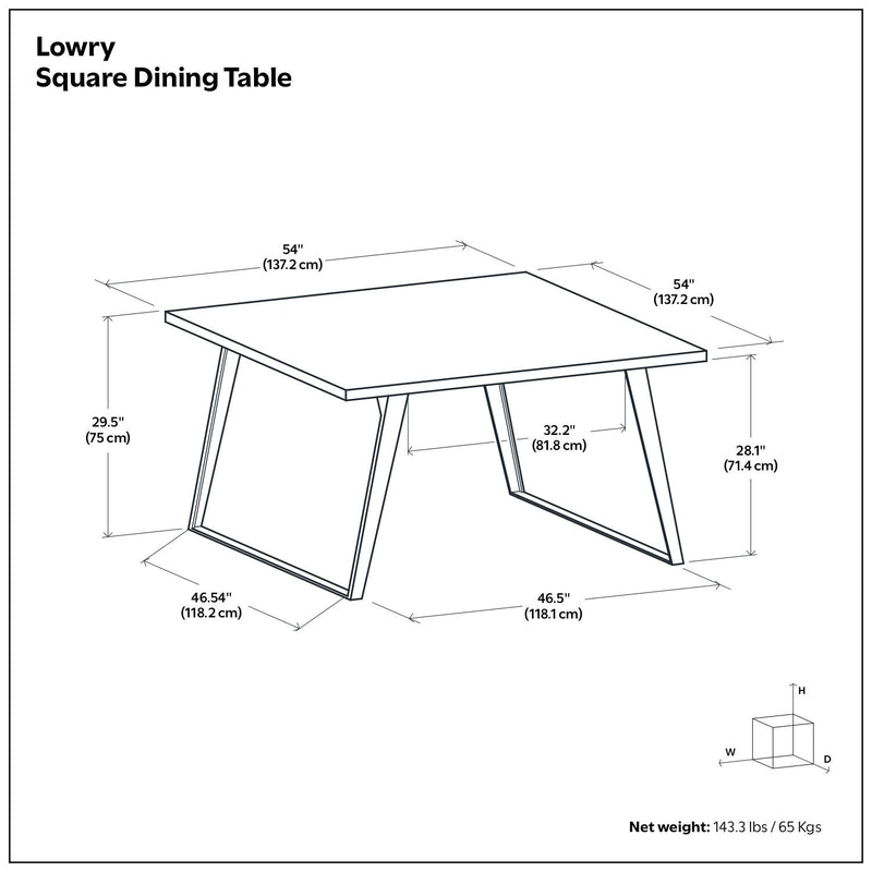 Lowry - Handcrafted Square Dining Table