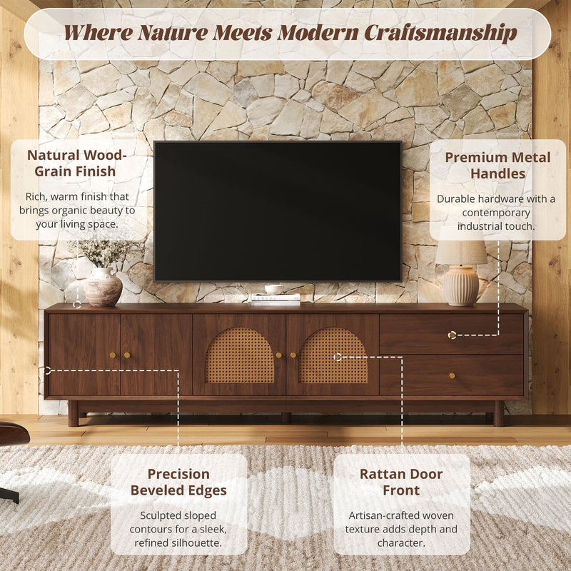 TV Stand With For 85" TVs - Walnut