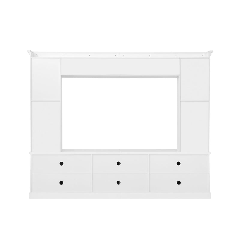 All-In-One TV Stand With Bookcase For TVs Up To 70"