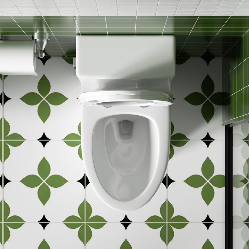Gloss Tornado Flush 1 Piece Elongated Toilet With Siphonic Side Press, ADA Comfort Chair Height - Gloss White