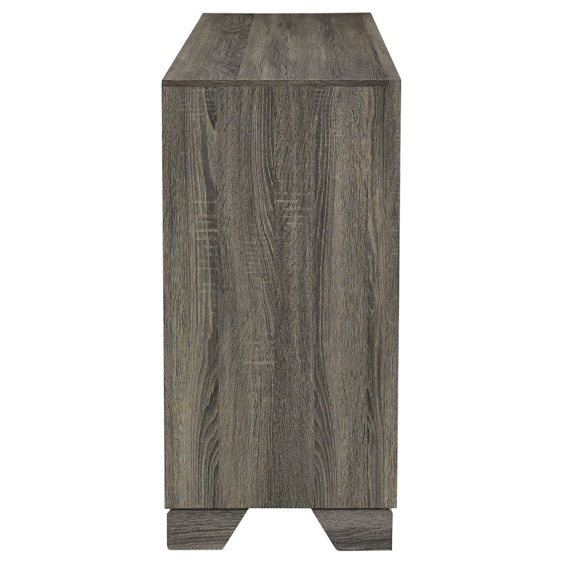Funston - 6 Drawer Dresser Cabinet - Brown Oak