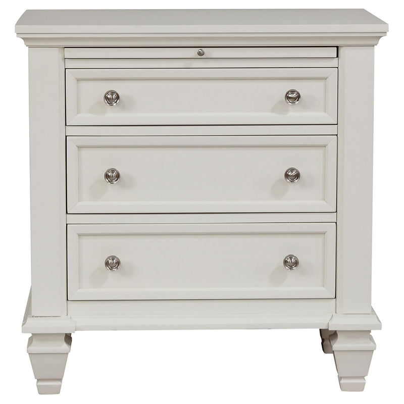 Cortina - 4 Piece Queen Bedroom Set With Ornate Panels And Storage - Cream White