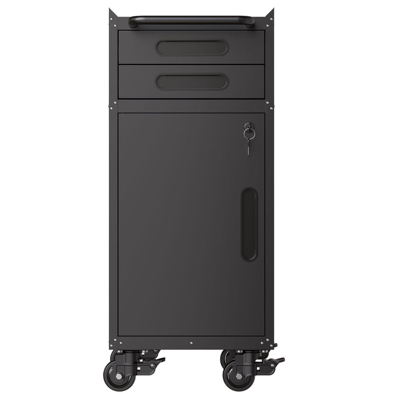 Rolling Tool Cabinet Heavy Duty Garage Storage With Lockable Doors