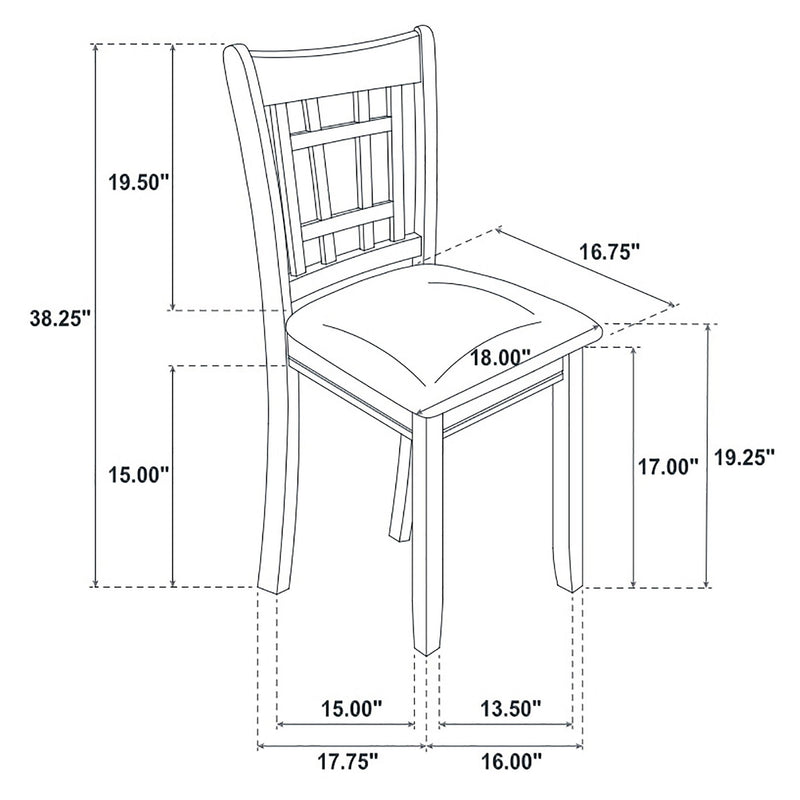 Lattice Back Side Chairs (Set of 2)