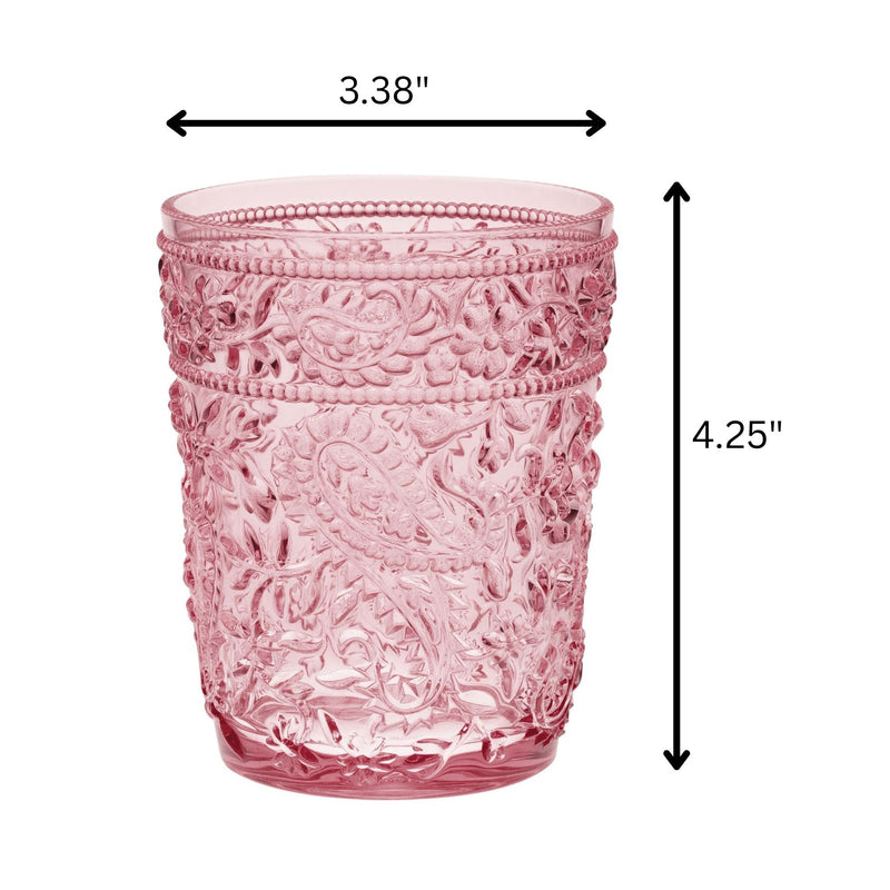 Paisley Acrylic Glasses Drinking (Set of 4)