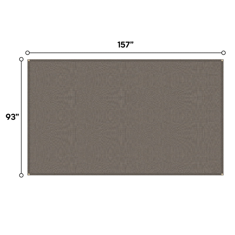 13' X 7.7' Outdoor Pergola Sun Shade Cover Cloth Patio Canopy Hdpe Permeable With Grommets - Brown