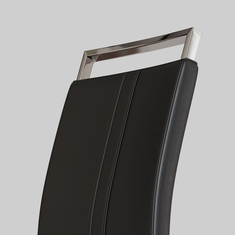 Modern Dining Chairs With Padded Seat, High Back