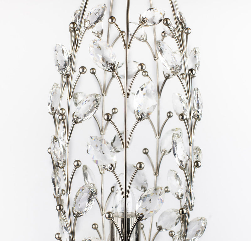 Crystal - Buds Contemporary Uplight Lamp - Nickel