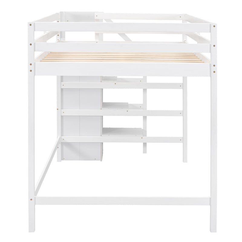 Loft Bed With Built In Storage Wardrobe And Staircase