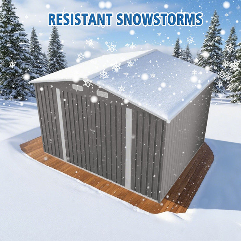 Large Outdoor Storage Shed With Lockable Door, Air Vent