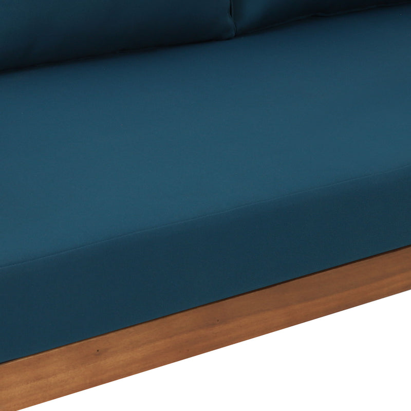 Claremont - 3 Seater Daybed Teak Acacia Wood Water Resistant Cushions