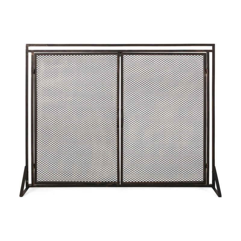 Samantha - Iron Fireplace Screen 2 Door Design