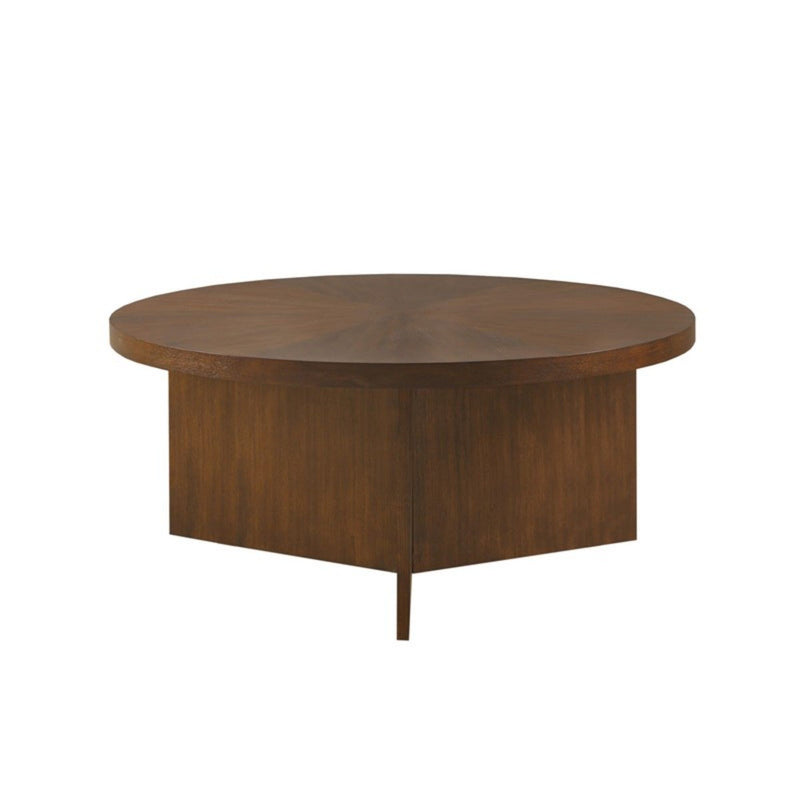Round Coffee Table With Solid Veneer Top