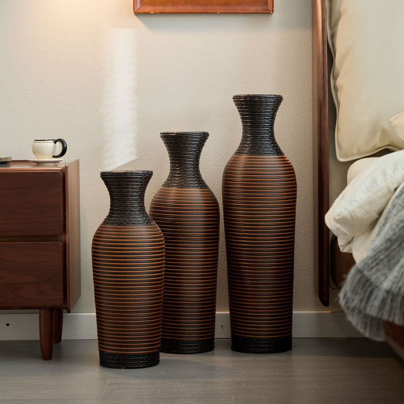 Classic And Neat Floor Vase, High Independent Flower Stand (Set of 3)