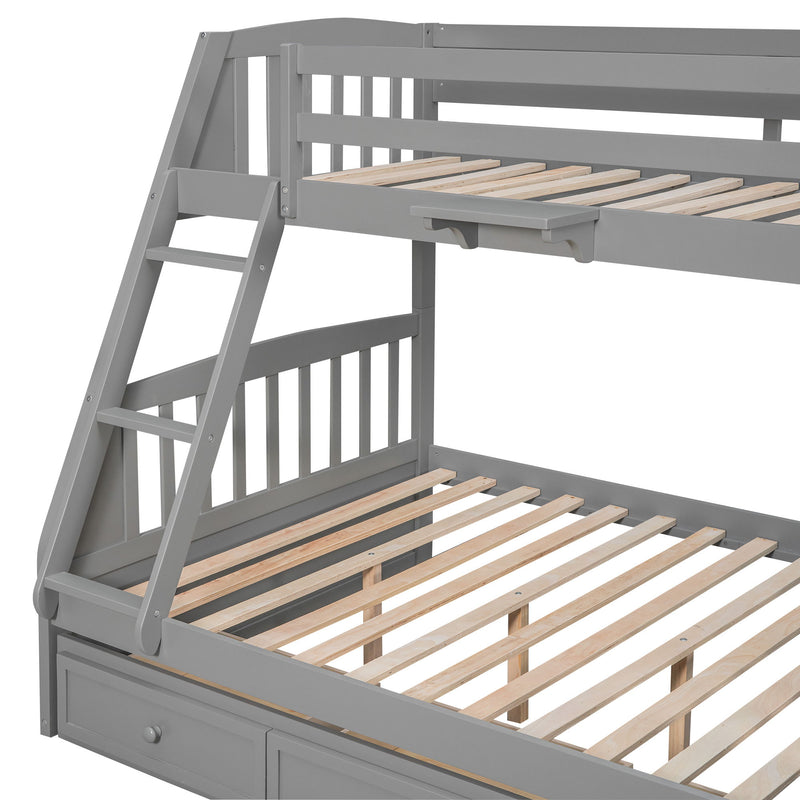 Bunk Bed With Drawers, Ladder And Storage Staircase