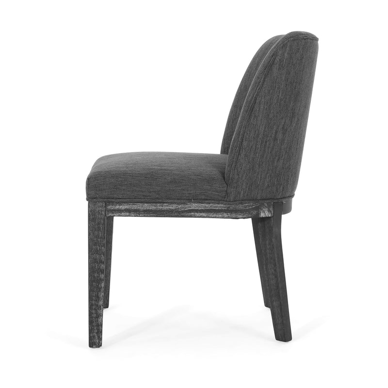 Modern Dining Chair With Durable Fabric Upholstery And Sturdy Wooden Frame (Set of 2)