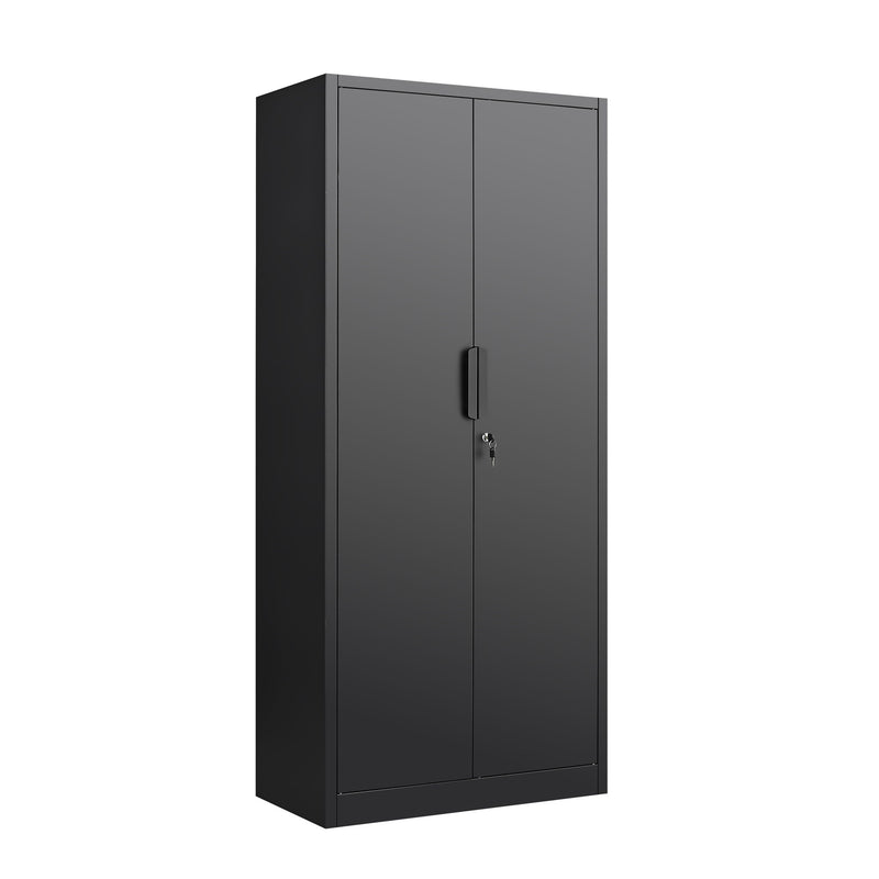 2 Door File Cabinet With Lock, 4 Adjustable Shelves, Heavy-Duty