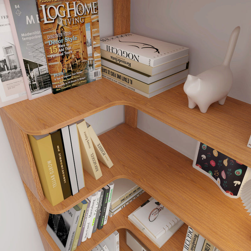 L-Shaped Corner Bookshelf