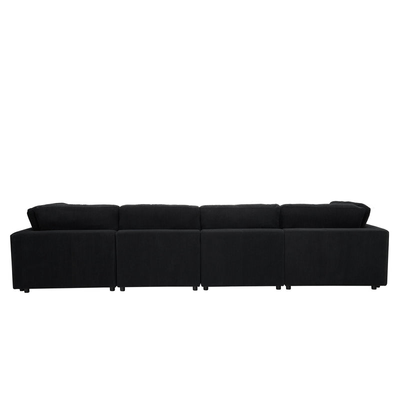 Upholstered Modular Sectional & Custom Configuration And Toss Pillows