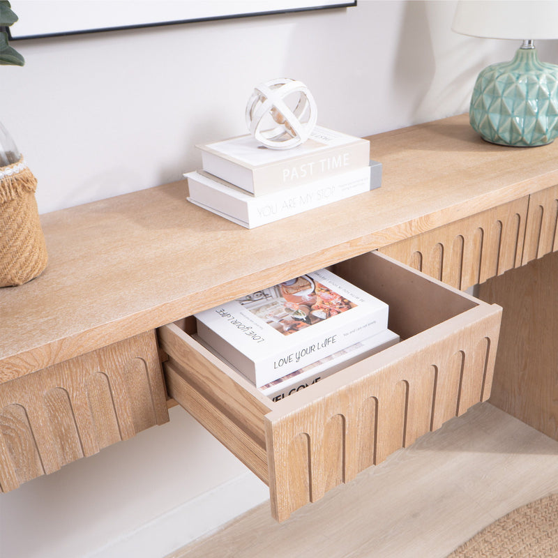 Modern Console Table With 4 Drawers, Entryway Table