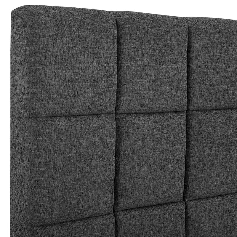 Squares Upholstered Headboard Platform Bed
