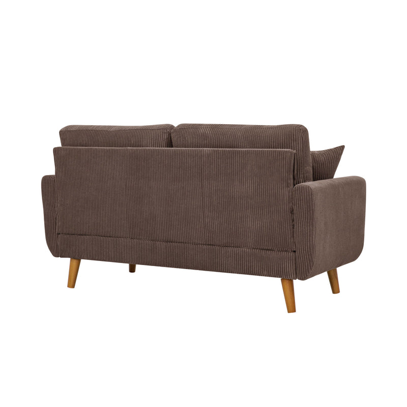 Upholstered Loveseat With Arms And Pillows
