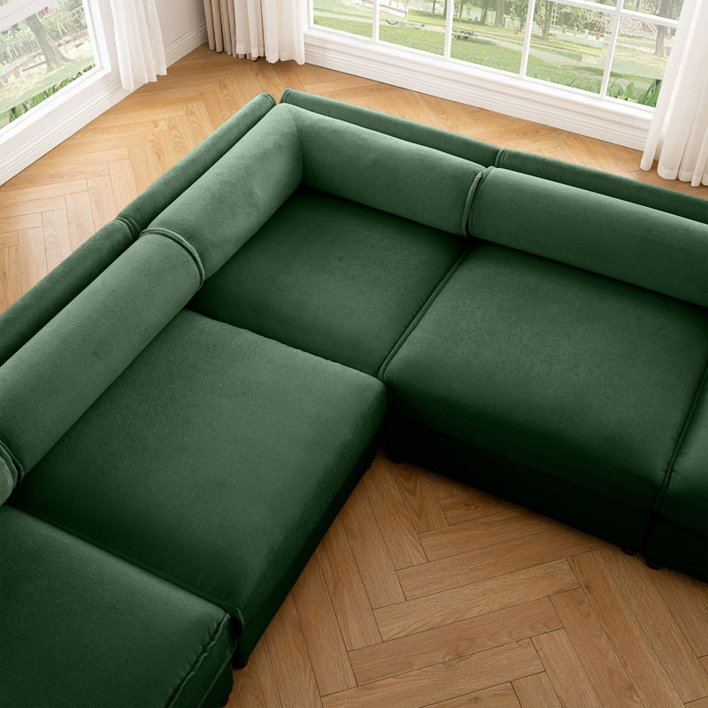 Contemporary Elegant Sofa With Storage And Ottoman
