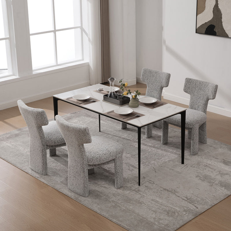 Armless Curved Back Accent Chairs