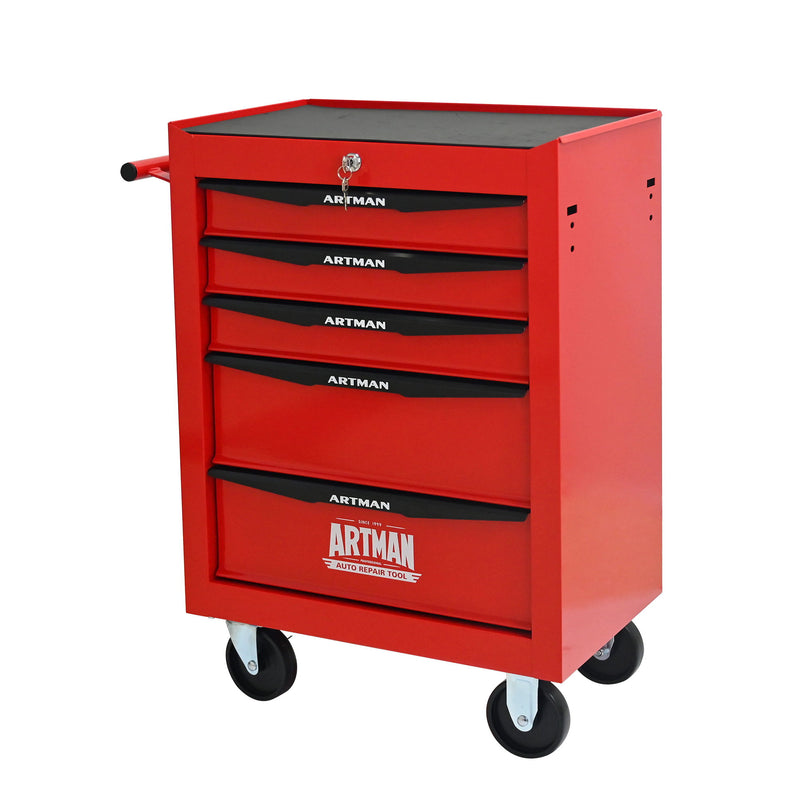 Rolling Metal Tool Chest With Drawers, Steel Storage Cabinet With Ball Bearing Slides