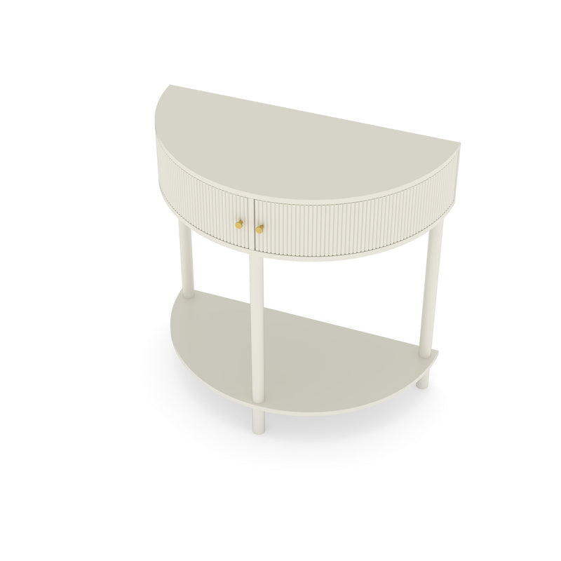 Demi Lune - Console Table With 2 Storage Drawers