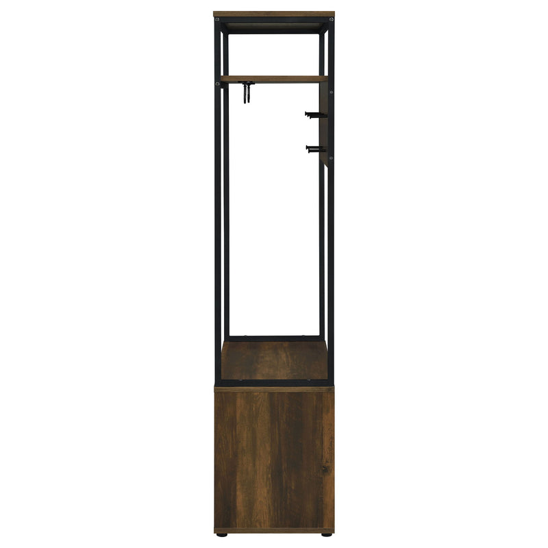Flora - 2 Door Coat Rack Hall Tree Storage Bench And Multi Functional Storage - Natural