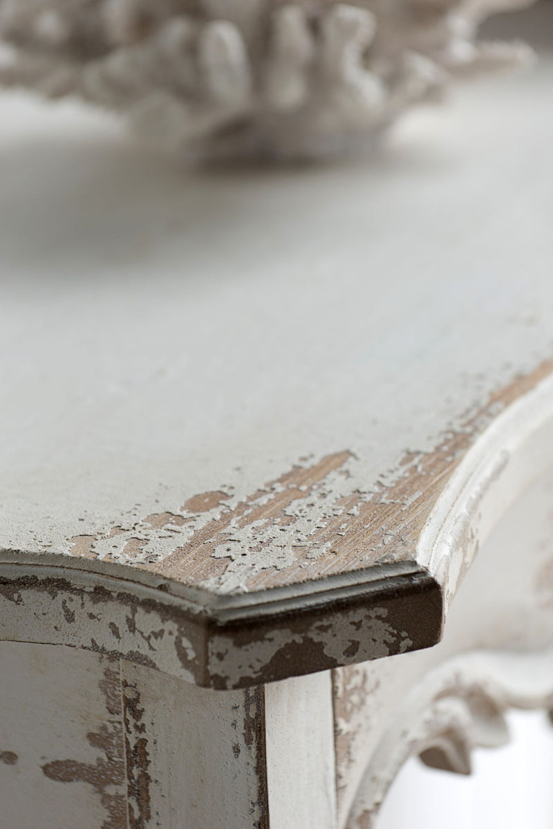 Slimline wash Console Table, For Hallway Living Room Bedroom - White Washed