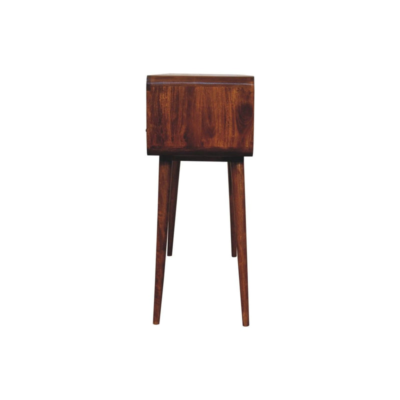 Triple Curved Console Table - Brown