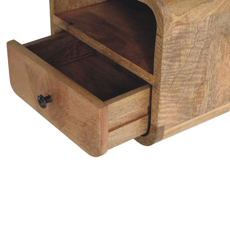 Curved Upper Slot Floating Nightstand