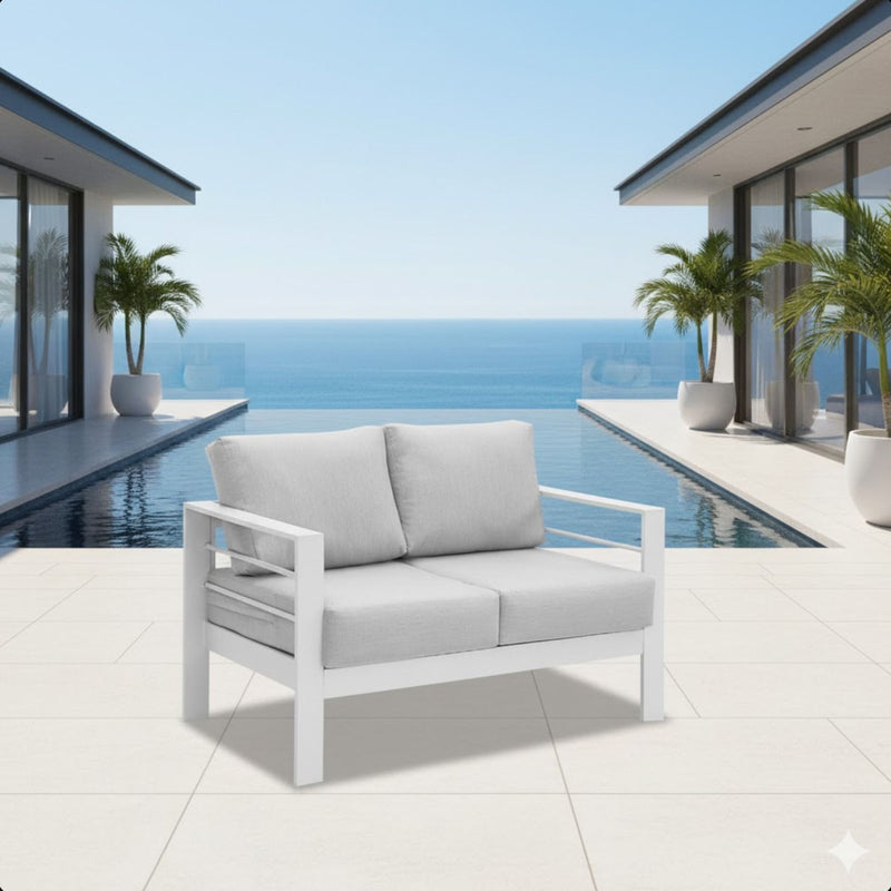 Patio All-Weather Loveseat With Thick Cushions