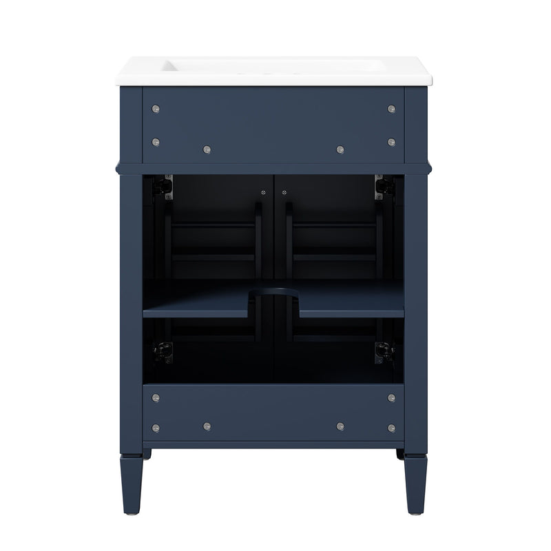 Modern Bathroom Vanity With Tip-Out Drawer And Soft-Close Hinges