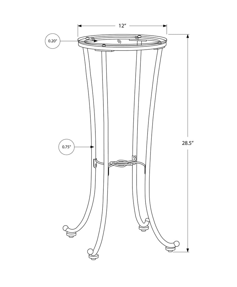 Accent Side Table, Plant Stand, Round, Contemporary & Modern - Black