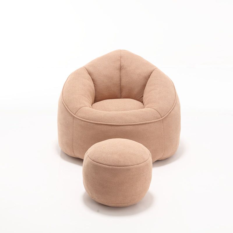 Bedding Bean Bag Sofa Chair High Pressure Foam With Footrest