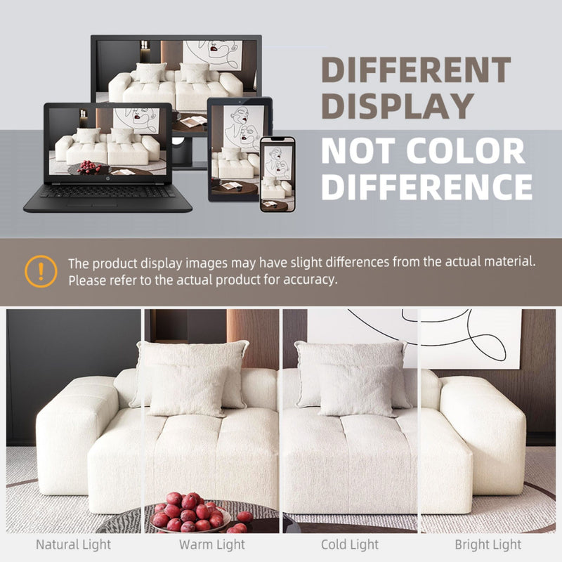Modern Oversized Diy Combination Modular Sectional Sofa With Pillows
