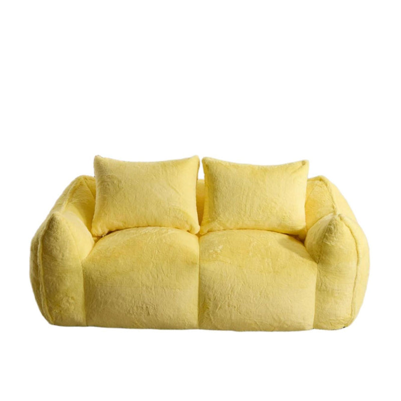 Giant Bean Bag Couch, Ultra Soft Fluffy Loveseat For Living Room